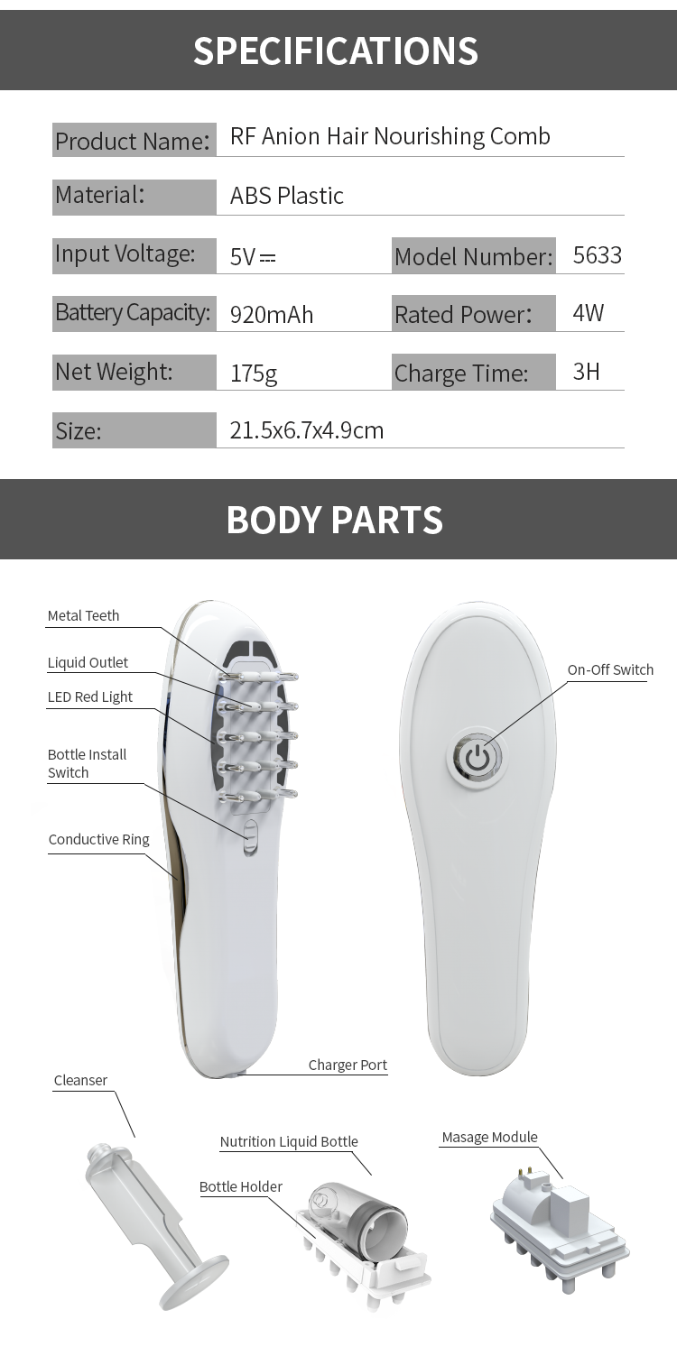 Hair Growth Comb 5633