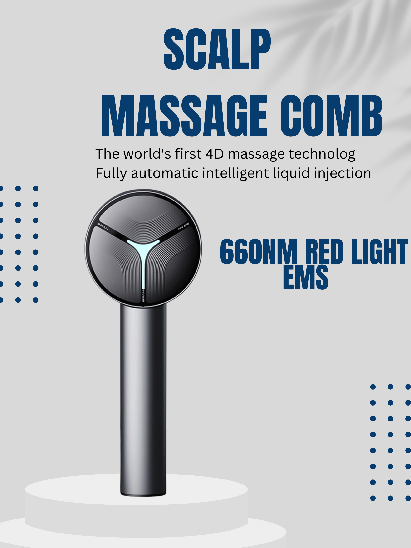 Scalp Massage Comb with Red Light & EMS | Professional Scalp Therapy Device for Hair Growth