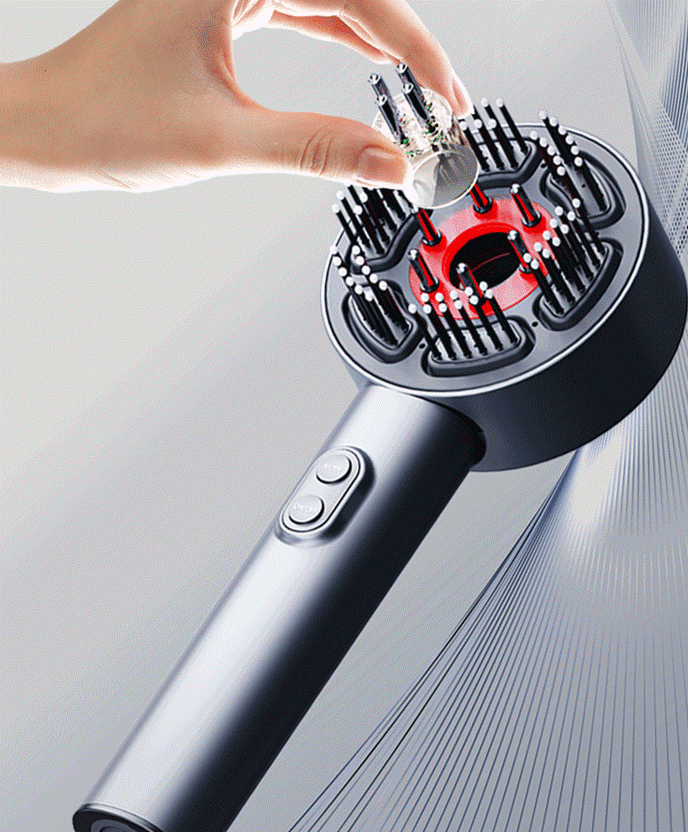 Scalp Massage Comb with Red Light & EMS | Professional Scalp Therapy Device for Hair Growth