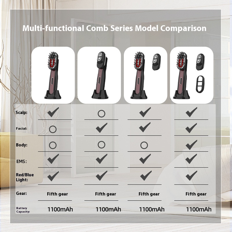 Multifunctional massage comb