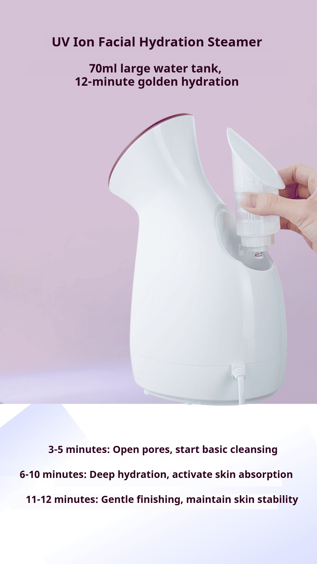 UV Ion Facial Hydrating Steamer