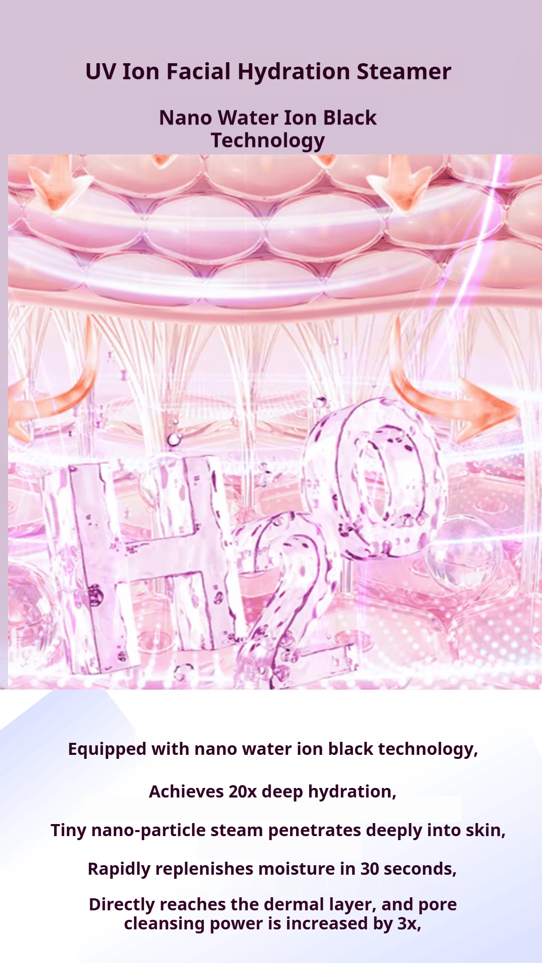 UV Ion Facial Hydrating Steamer