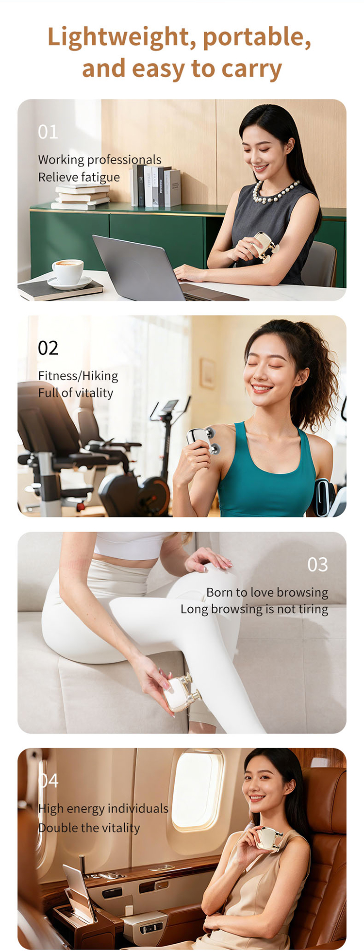 Dual head fascia gun