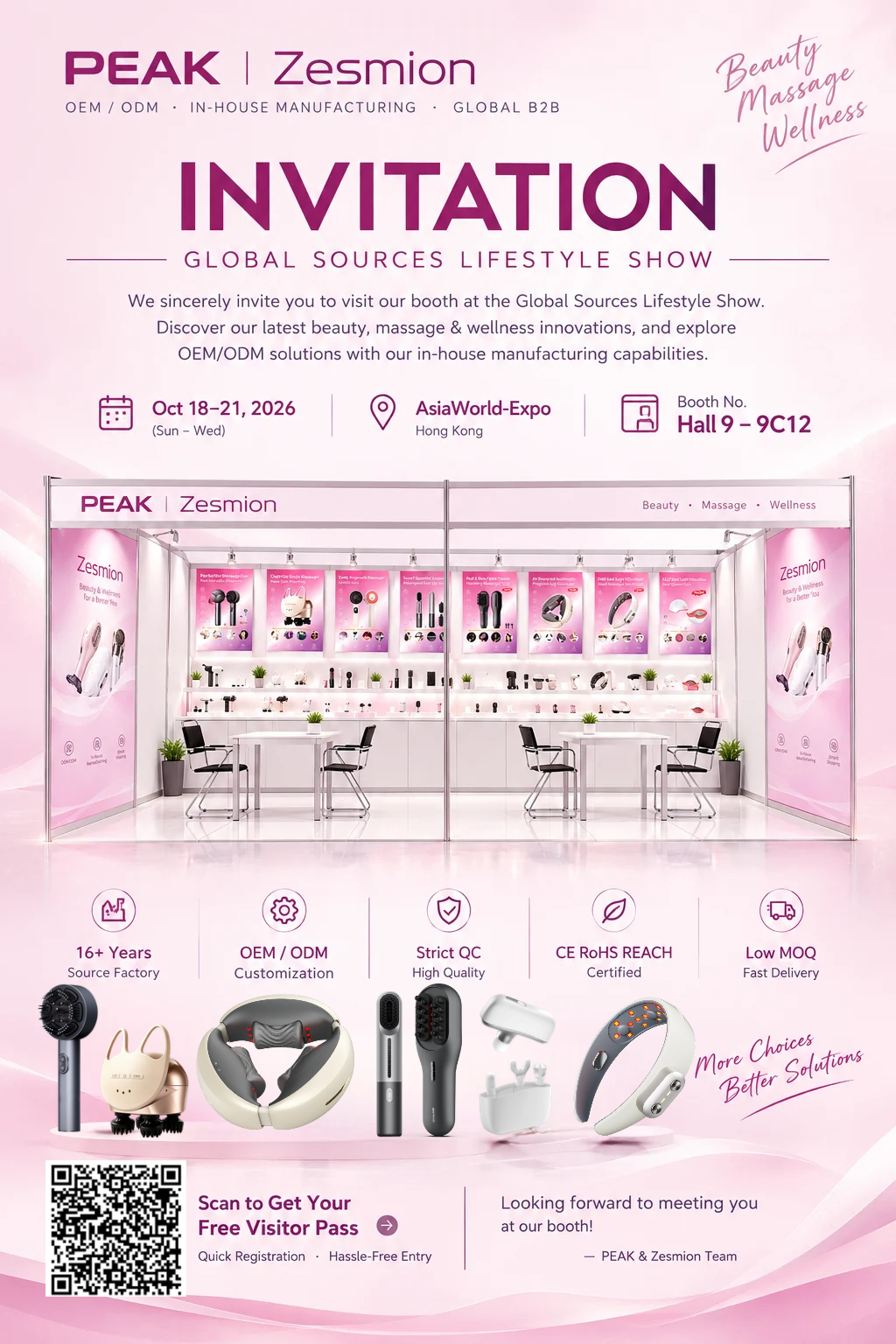 Meet PEAK & Zesmion at Global Sources Lifestyle 2026 in Hong Kong