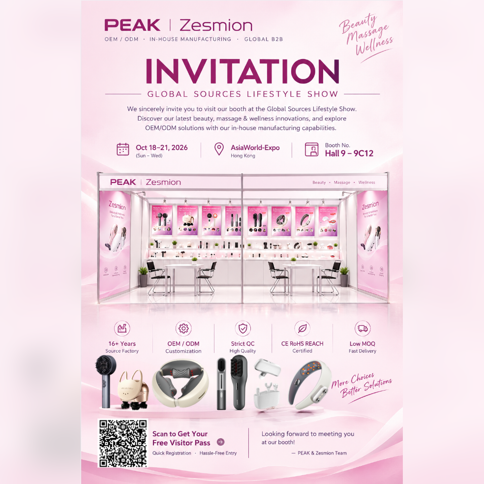 Meet PEAK & Zesmion at Global Sources Lifestyle 2026 in Hong Kong